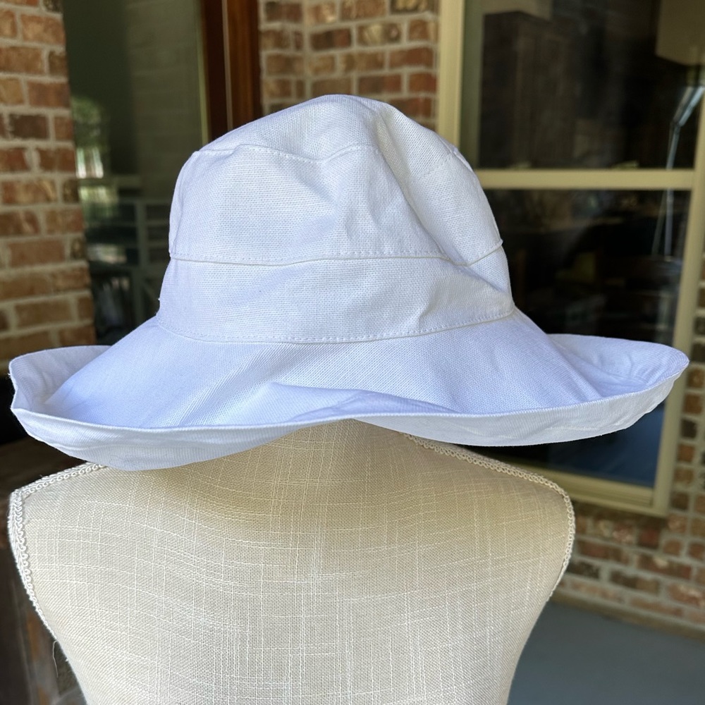 White Canvas Sun Hat